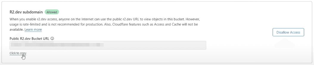Public URL R2